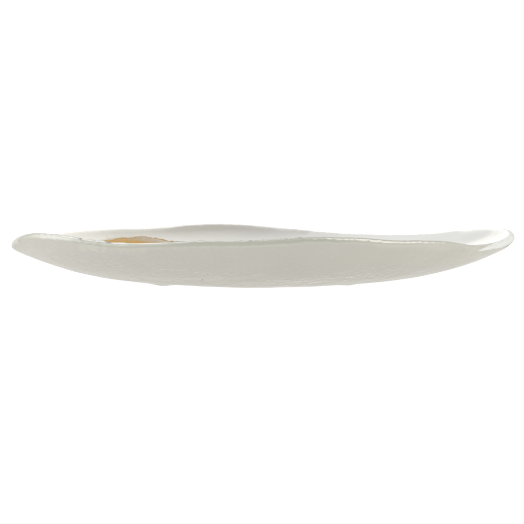 Sharing Platter in Lily White - Organic Plates - Side View