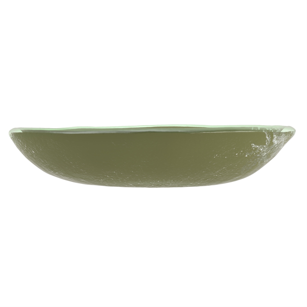 Small Appetizer Plate in Olive Silver Green - Side Plates - Side View