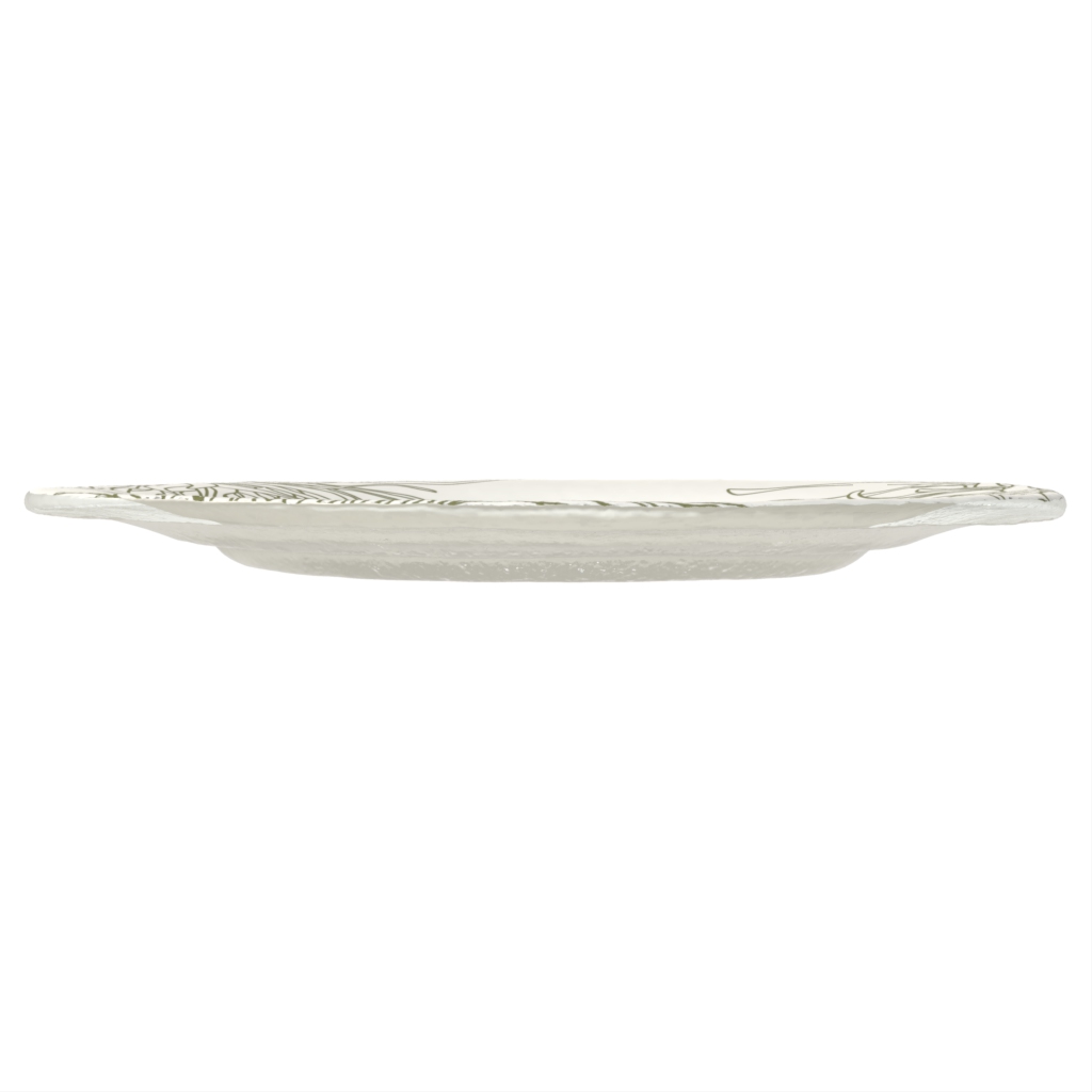 Stylish Dinner Plate in Lily White - Restaurant Plates - Side View