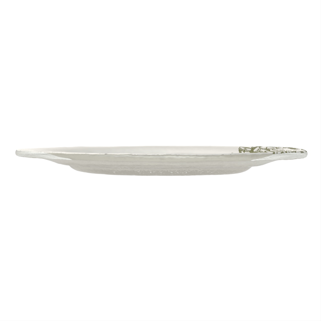 Stylish Dinner Plate in Lily White - Restaurant Plates - Side View