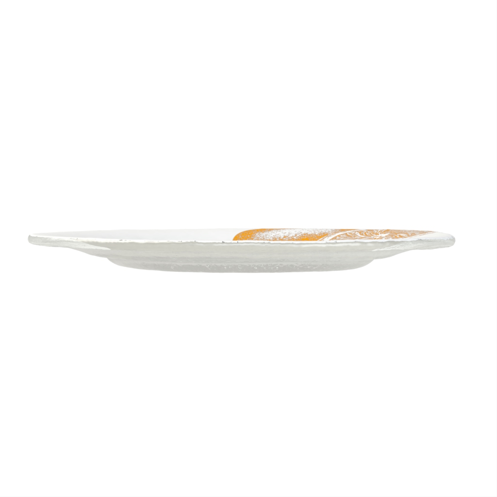 Stylish Dinner Plate in Milk White - Restaurant Plates - Side View