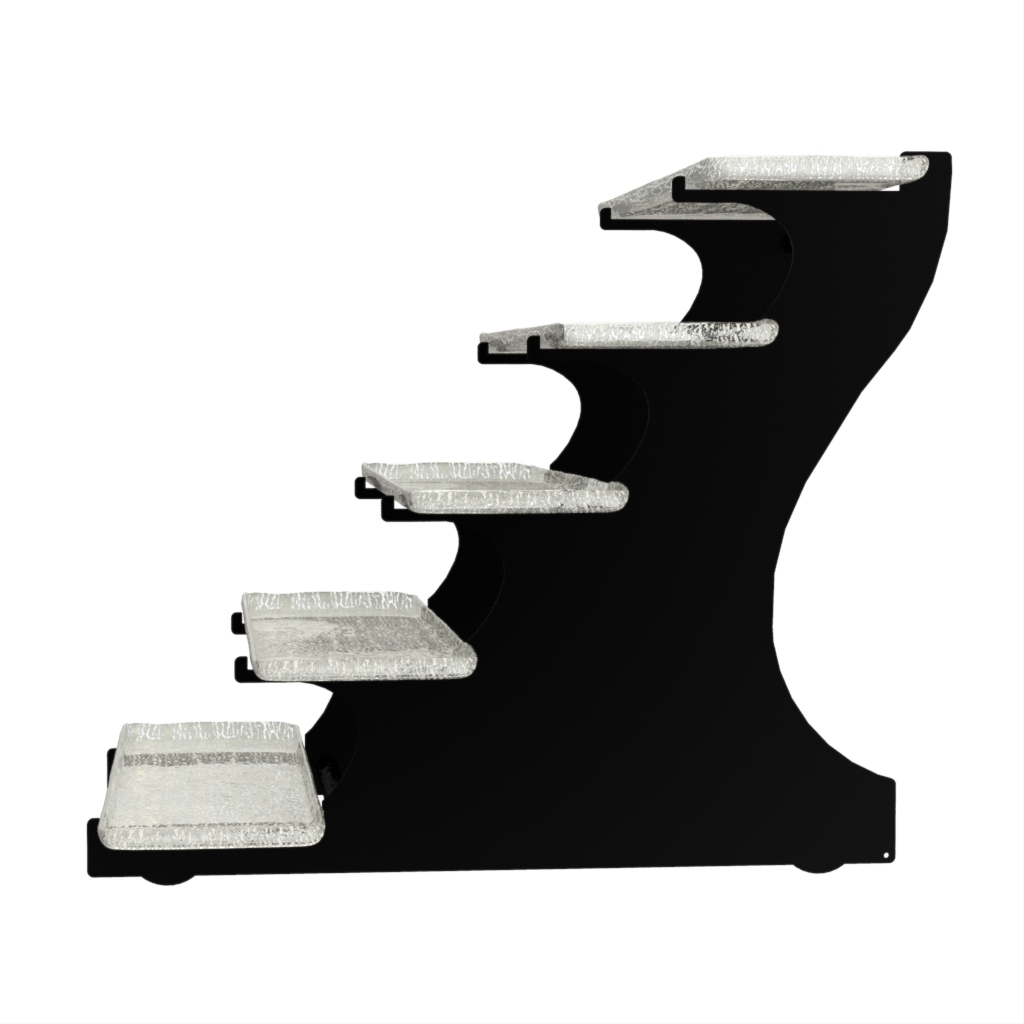 Tiered Food Stand - Serving Stands | MyGlassStudio - Side View