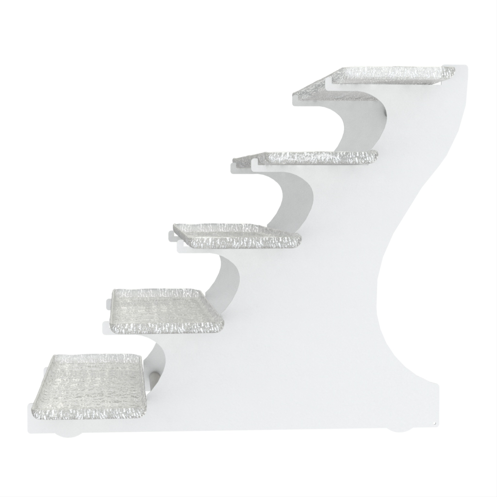 Tiered Food Stand - Serving Stands | MyGlassStudio - Side View