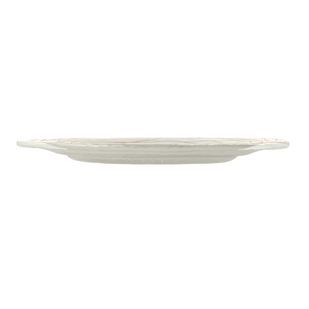 Unique Dinner Plate in Lily White - Restaurant Plates - Side View