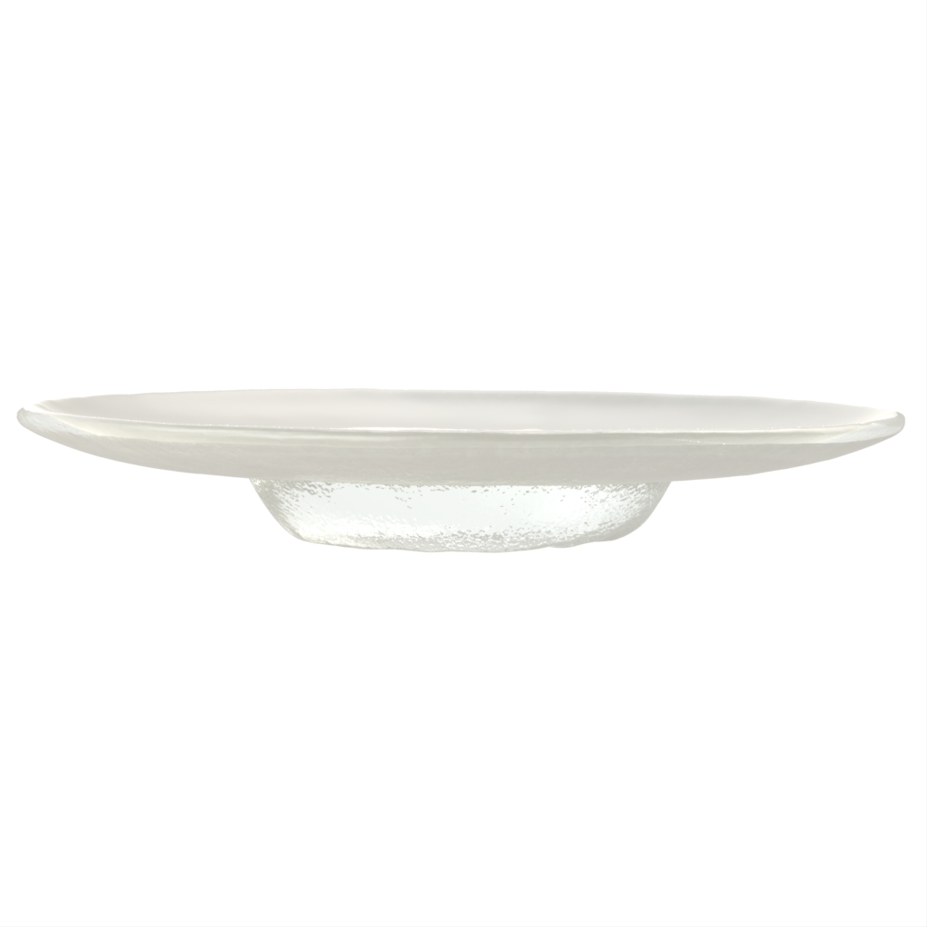 Wide Rim Pasta Plate in Lily White - Restaurant Plates - Side View